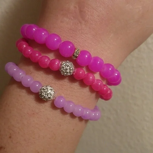 Watermelon Stacked Bracelets - Picture 2 of 2